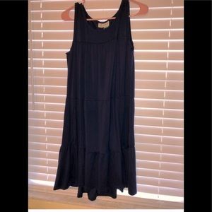 Navy Anthropologie Flowy Dress